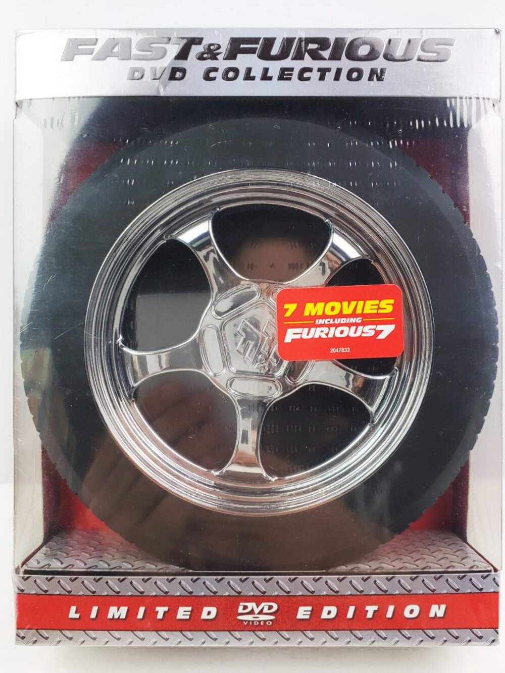 Fast & Furious 7-Movie DVD Box Set Limited Edition Tire Wheel Sealed